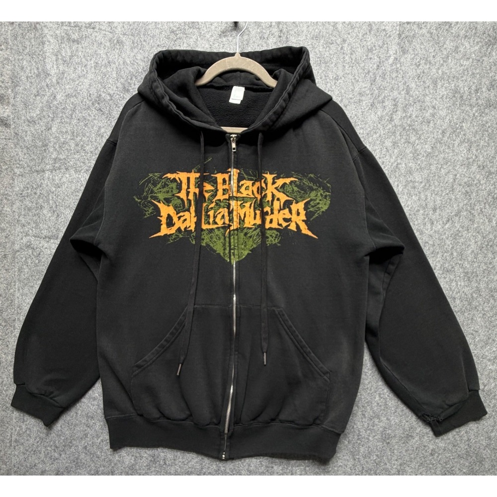 Vintage The Black Dahlia Murder Zip Up Hoodie Death Metal Band Medium Tultex